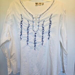 Size 22 Quizz Woman Boho Embroidered Top